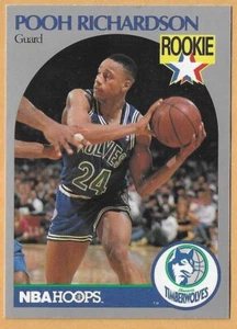 NOVATO POOH RICHARDSON MINNESOTA TIMBERWOLVES #190 NBA HOOPS 1990-91 - Imagen 1 de 2