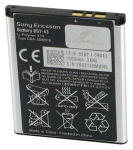 Batería Genuina Sony Ericsson BST-43 para MIX WALKMAN, SONY ELM YARI, SONY TXT - Imagen 1 de 4