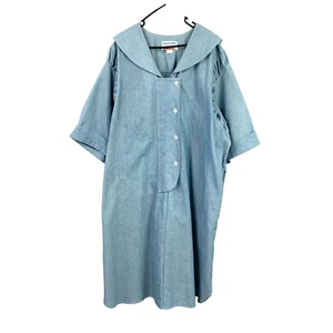 Vestido vaquero vintage Club de France de gran tamaño talla 46 EE. UU. 14 - Imagen 1 de 4