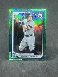 2024 Bowman 1st Chrome ENMANUEL TEJEDA Green Refractor Card Yankees #BCP103 - Bild 1 von 2