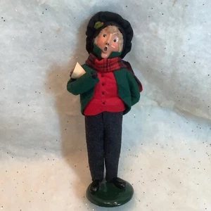 1994 Byers Choice Caroler Junge mit Kastanien signiert selten schwer zu finden rot grün - Bild 1 von 9