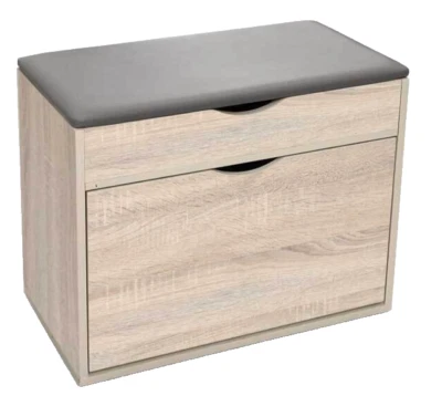 PANCA SCARPIERA CONTENITO MOBILE RIBALTA CUSCINO ROVERE SALVASPAZIO 63*30*h50 cm - Immagine 1 di 4