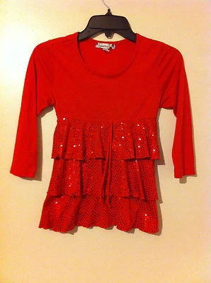 Speechless Girls Large Red Long Sleeve Shirt - Image 1 of 3