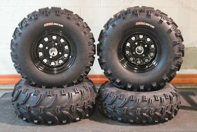 YAMAHA BIG BEAR 400 SRA 26" BEAR CLAW ATV TIRE & ITP BLACK ATV WHEEL KIT SRAD - Image 1 of 4
