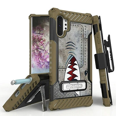 Funda híbrida Tri Shield CLIP Spitfire Metal Shark para Galaxy S10,9 Note 10+ 10 Foto 1 de 4