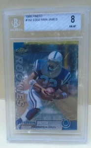 Edgerrin James 1999 Finest #152 BGS 8 HOF ROOKIE Indianapolis Colts FC GRADED - Picture 1 of 2