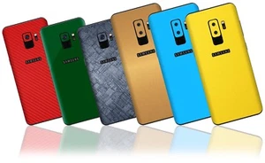Strukturierte Haut Aufkleber für Samsung Galaxy S9 & S9+ PLUS - Carbon - Holz - matt  - Bild 1 von 42