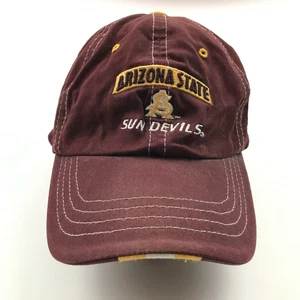 VINTAGE Arizona State Sun Devils Hat Cap Size M - L Stretch Fit Red Embroidered - Picture 1 of 9