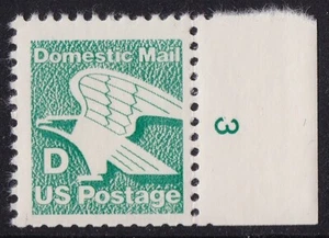 US 2111 Green Eagle D Rate 22c plate single R #3 MNH 1985 - Picture 1 of 1