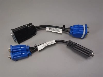 Lot of (2) Molex DMS-59 To Dual VGA Cables 48P7584 H23410 -New Old Stock - Image 1 of 4