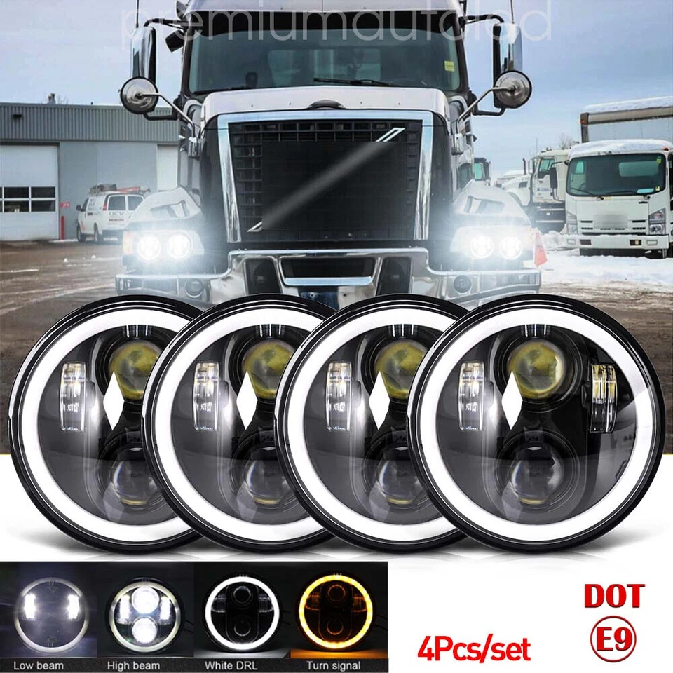 Kit de faros proyectores LED para Volvo VHD 2001-2019 4x 5-3/4" 5,75 pulgadas Foto 1 de 4