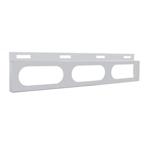 Top Mud Flap Bracket with 3 Oval Light Cutouts - Stainless Steel  - Picture 1 of 2