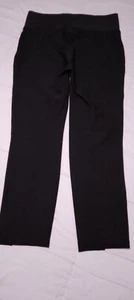 Bebe Black Straight Leg Leggings With Silver Zipper, size large, NWOT - Picture 1 of 6