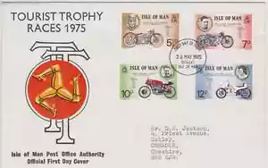 GB Isle of Man 1975 May 28th Manx International TT Races SG 63-66 FDC MOTORBIKES - Picture 1 of 1