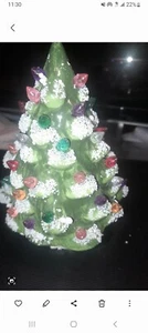 Raz Imports Christmas Tree Night Light Vintage Style Metallic Ceramic Brand New - Picture 1 of 1