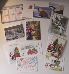 Happy Holidays/Season's Greetings Cards (10) from Charities w/ Notepad & Calenda - Picture 1 of 1