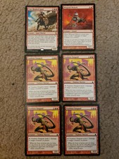 6 Mtg Nm/Lp Red 4x Viashino Fangtail/ Whiptail Moloch/ Two-Headed Giant