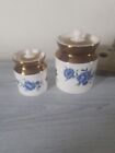 Wade Collection 2 Jars With Lids Ceramic 10cms,8cms Height 