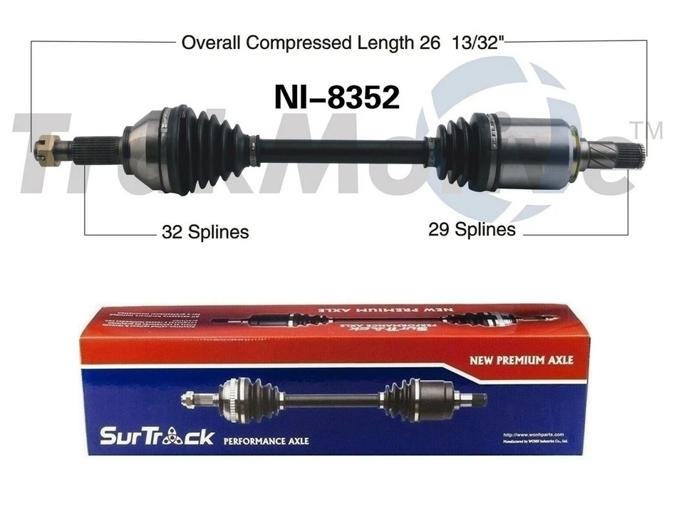 Eje delantero izquierdo CV SurTrack NI-8352 para Nissan Murano 09-14 AWD/FWD Foto 1 de 1