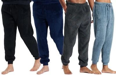 Thick Sherpa Fleece Lounge Pants Mens Soft Joggers Jogging Bottoms Loungewear - Image 1 of 2