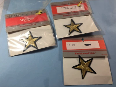 Gold Star Patches (lot of 3) - Image 1 of 4