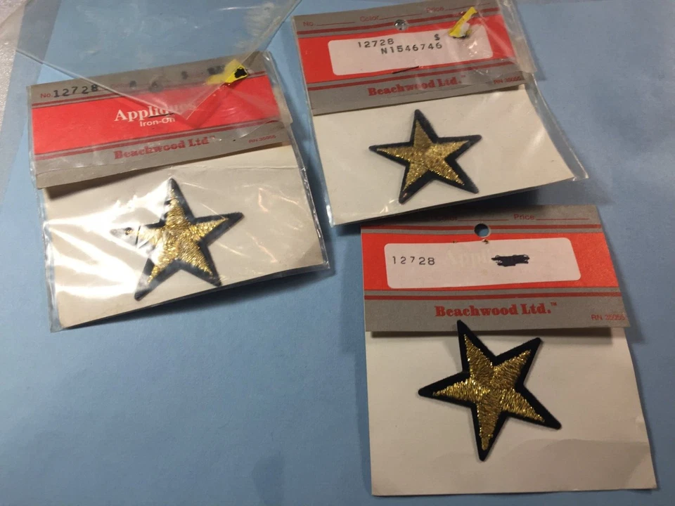 Gold Star Patches (lot of 3) - Image 1 of 4