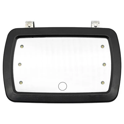 LED LIghted Auto car sun visor vanity mirror clip on universal Make up Sunshade - Image 1 of 4