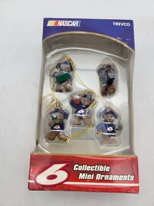 Trevco Nascar #6 Mark Martin Teddy Bear Mini Collectible Christmas Ornaments NIB - Picture 1 of 6