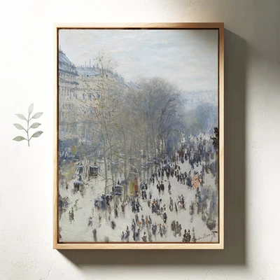 Impresión en lienzo giclee Boulevard des Capucines, Claude Monet, escena callejera de París Foto 1 de 4