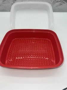 TUPPERWARE NEW LARGE AQUA SEASON SERVE MARINADE MARINATE DISH Marinating STORAGE - Picture 1 of 6