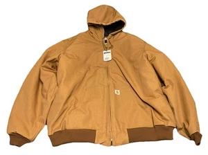 NUEVA Chaqueta Carhartt J140 Marrón Lona Cascos con Capucha para Hombres 3XL Alto - Imagen 1 de 20