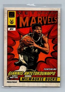 2021-22 Donruss Giannis Antetokounmpo #9 Milwaukee Bucks Net Marvels Press Proof - Bild 1 von 3