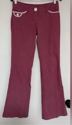 Pantalones acampanados para mujer Anja Flint a rayas rojas y blancas talla 4 Foto 1 de 4