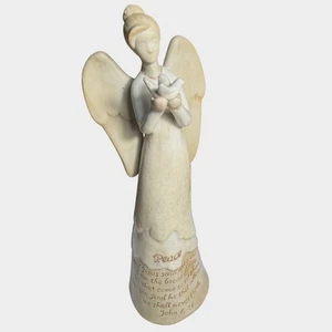 Angel Figurine Holding Dove Peace Religious Vintage Decor Statue Tabletop Decor - Picture 1 of 10