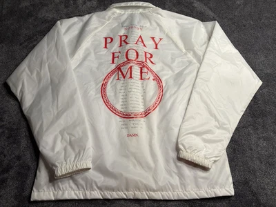 Cortavientos TDE Kendrick Lamar Damn Tour para hombre S Pray For Me 2017 gráfico blanco Foto 1 de 4