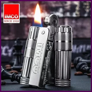 Encendedor de metal austriaco IMCO Aiku 6700 trinchera nostálgico retro a prueba de viento - Imagen 1 de 34