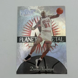 1997-98 Metal Universe Dennis Rodman Planet Metal #10 PM Basketball Card - Picture 1 of 5