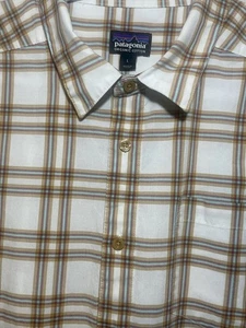 Patagonia Mens Shirt Organic Cotton Short Sleeve Button Up Large - Picture 1 of 9