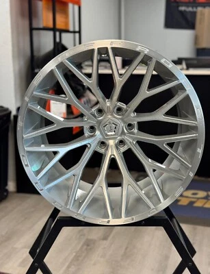 22X12 TIS 566BSM BRUSHED SILVER WHEELS RIMS 33" MT TIRES CHEVY GMC 2500 HD 8X180 - Image 1 of 4