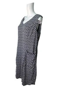M&S Collection Shift Dress Size Large 16 Grey LINEN Tunic Pockets Womens EU44 - Picture 1 of 10