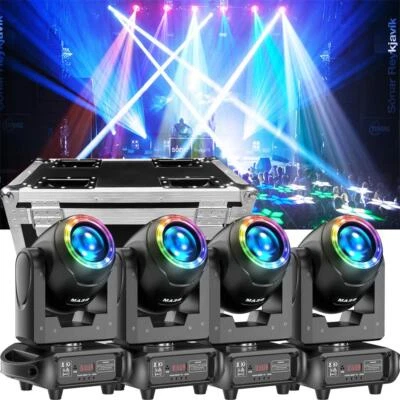 4x 150W LED Beam Moving Head 16 Prisma Gobo Scheinwerfer Halloween Club Party - Bild 1 von 4