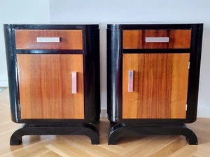 Art Deco BEISTELLTISCHE Frankreich 30er Jahre Tisch Kommode Nachttisch - Bild 1 von 11