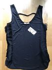 Bnwt Ladies Oasis Black Vest Top String Side Detail Size Small