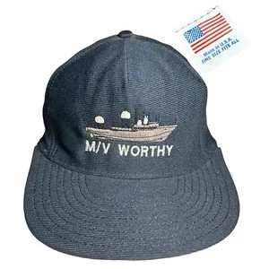 De Colección Azul Marino M/V RANGO DE MISILES DIGNO Gorra SnapBack Ajustable - Imagen 1 de 7