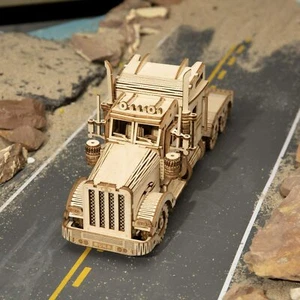 ROKR Locomotive Jigsaw 3D Wooden Puzzle-DIY Mechanical Car Model Kits - Picture 1 of 6