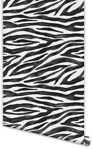 Zebra Pattern Wallpaper Wall Sticker Self-Adhesive Removable For Livingroom  - Picture 1 of 8