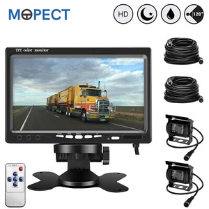 MOPECT 2 Nachtsicht Rückfahrkamera Mit Farbig Monitor 7 Zoll 4Pin 10M BUS RV LKW - Bild 1 von 14