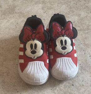 ❣️Adidas Disney Superstar 360 Minnie Mouse Toddlers Slip On Shoes Q46306- SZ 9 K
