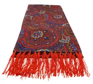 Michelsons UK - Narrow Bright Paisley Scarf - Picture 1 of 12