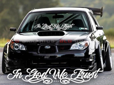 In God We Trust Calcomanía Adhesiva Coche Camión SUV Vinilo JDM Stance Drift Euro KDM Foto 1 de 3